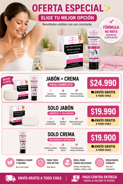 Crema Blanqueadora Axilas Y Zona Intima 2X1