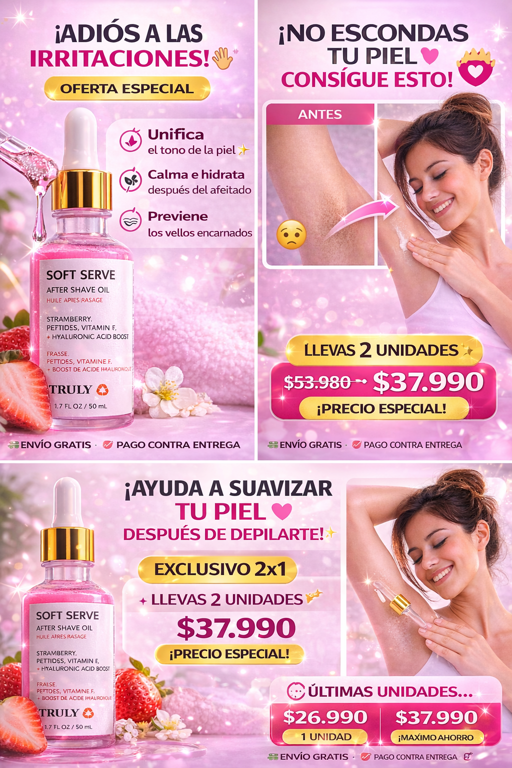 TRULY 💖 NO SIGAS OCULTANDO TU PIEL 😣✨ 3 EN 1: HIDRATA 💧 ACLARA ✨ Y AYUDA A DISMINUIR MANCHAS 🌸