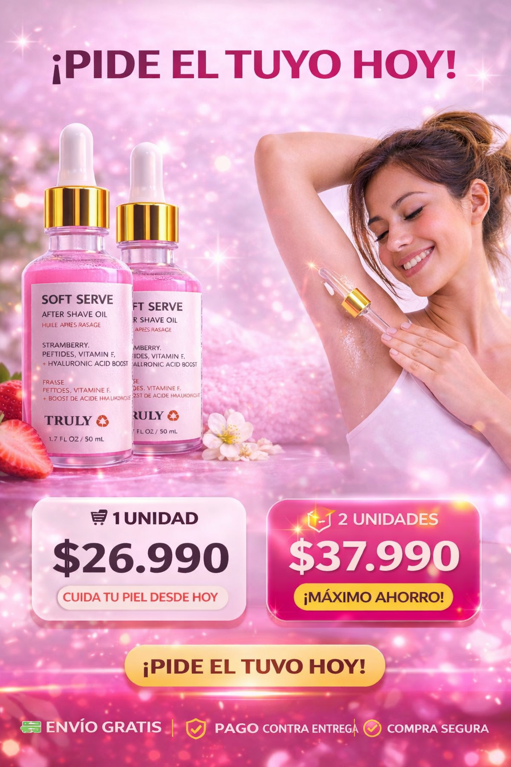 TRULY 💖 NO SIGAS OCULTANDO TU PIEL 😣✨ 3 EN 1: HIDRATA 💧 ACLARA ✨ Y AYUDA A DISMINUIR MANCHAS 🌸