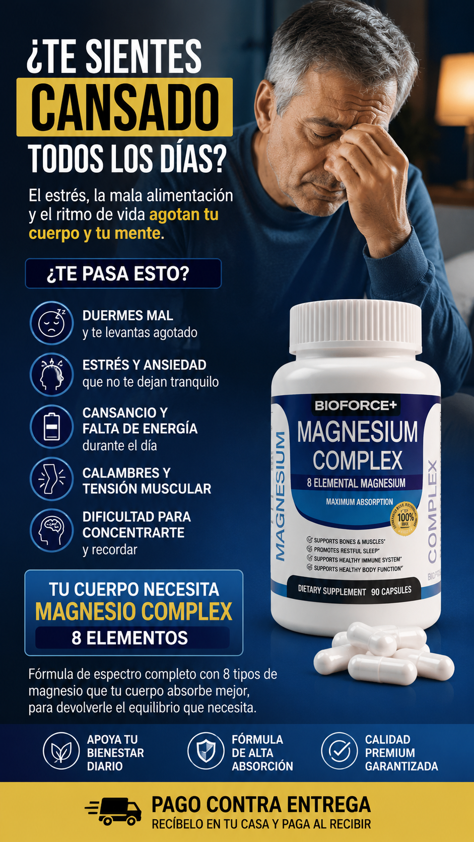 🔥 RECUPERA TU VITALIDAD CON MAGNESIUM COMPLEX 8 EN 1 💙⚡